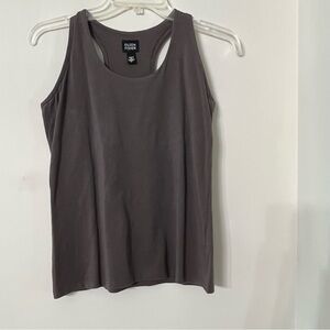 Eileen Fisher  Tank Top Brown Lightweight Minimalist Size Small
